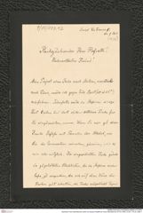Nachlass Franz Steindachner, Brief von Eduard Graeffe an Franz Steindachner (07.04.1904), Inv.Nr. 173.42, Seite 1